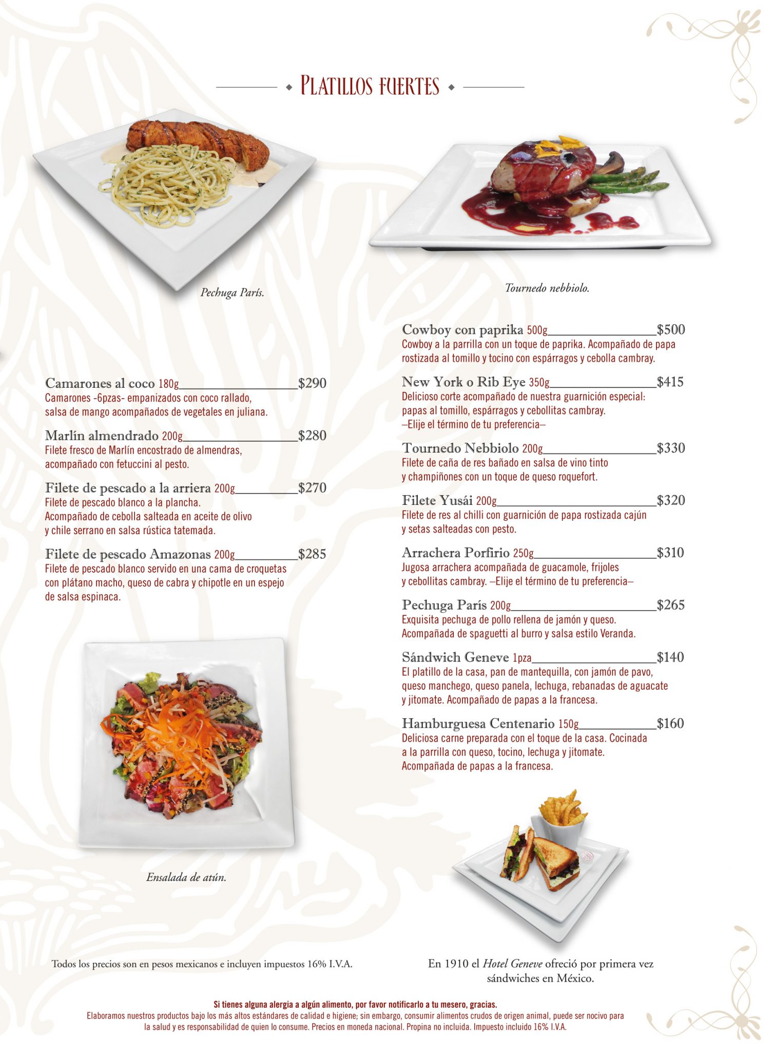 Menu – Veranda Bistro